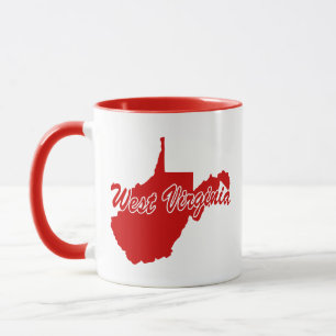 Delstaten West Virginias form röda mugg