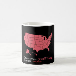 Delstater Där Trump är Din President 47:e US-Karta Kaffemugg