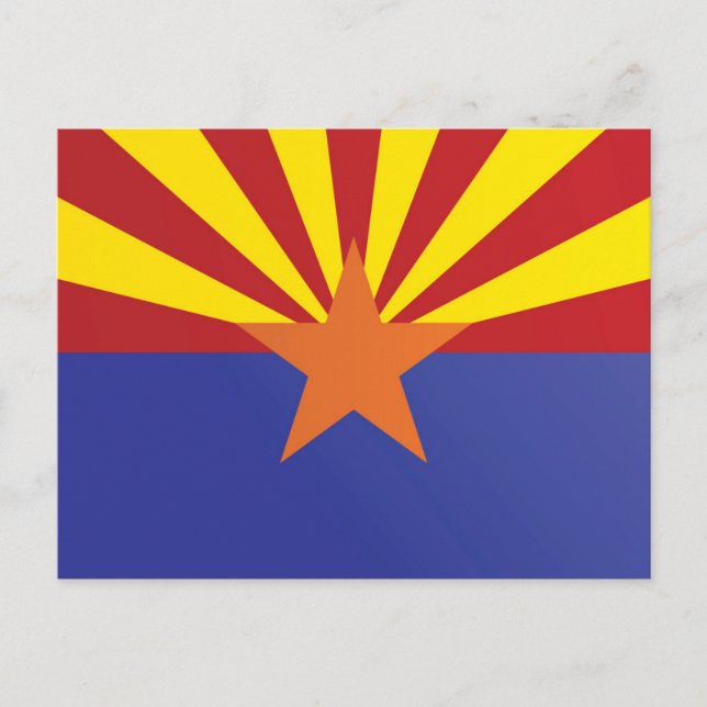 Delstatsflagga Arizona, USA Vykort (Framsida)