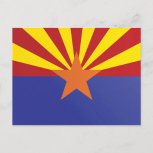 Delstatsflagga Arizona, USA Vykort