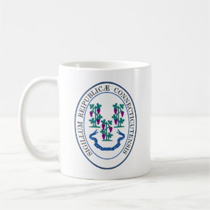 Delstatssigill för Connecticut, USA Kaffemugg