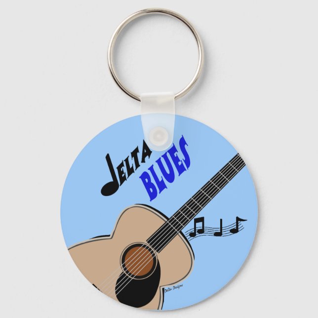 Delta Blues Keychain Nyckelring (Framsida)