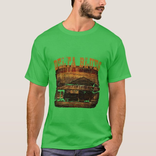 Delta Blues Music Design T Shirt (Framsida)