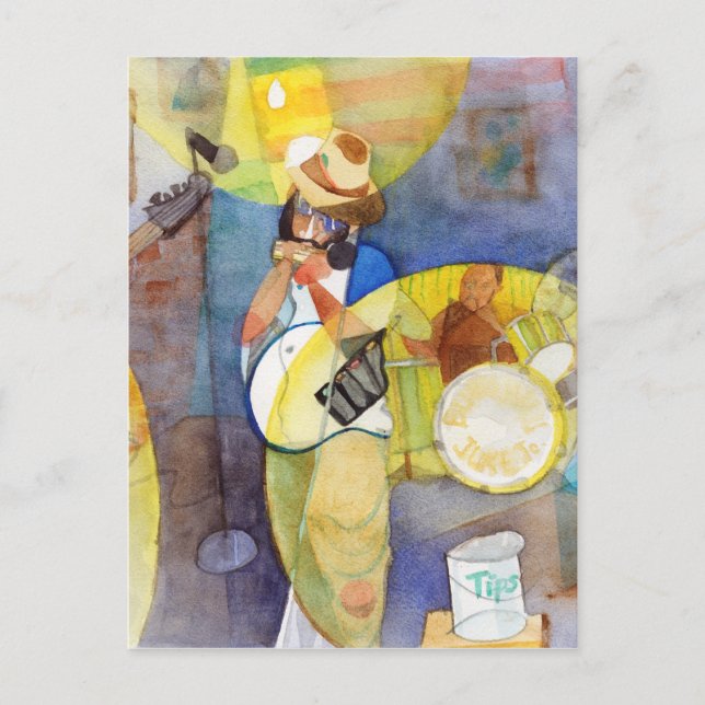 Delta Blues Music Design Vykort (Framsida)