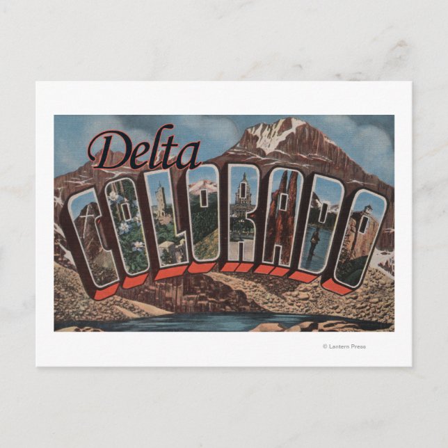 Delta, ColoradoLarge Brev ScenesDelta, CO Vykort (Framsida)