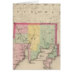 Delta County Michigan Hälsningskort