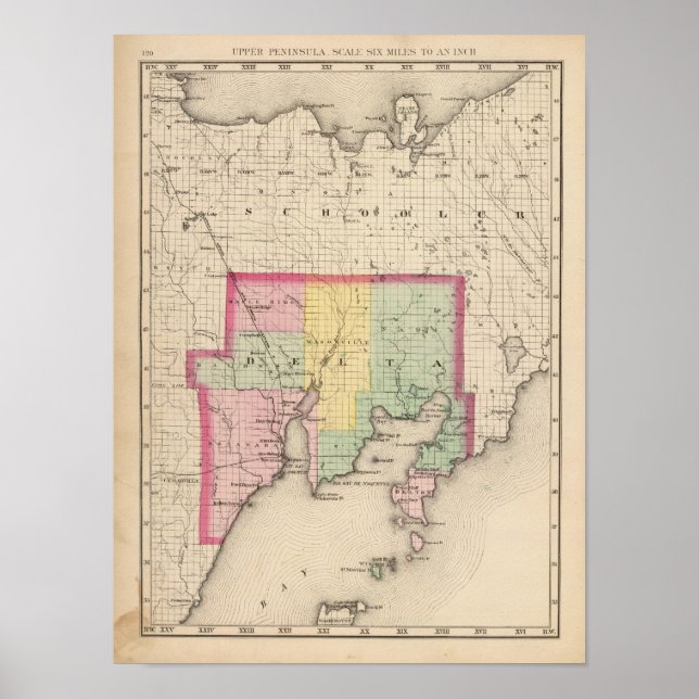 Delta County Michigan Poster (Framsidan)