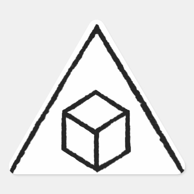 Delta Cubes Triangelformat Klistermärke (Framsida)