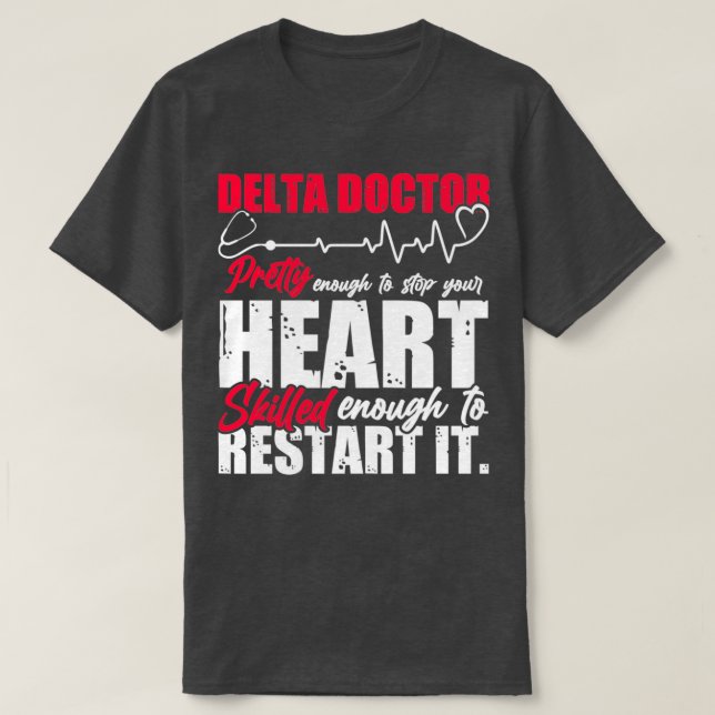 Delta Doctor Funny Design 1 T Shirt (Design framsida)
