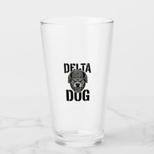Delta Dog Bulldoghjälm Vintage Graveringsdesign_ Glaskopp