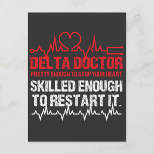 Delta Doktor Shirt for Physician Sorority Vykort