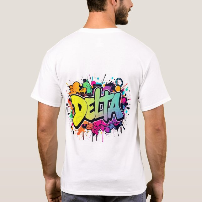 delta-flygning t shirt (Baksida)