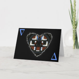 Delta Heart Socionic Valentine Kärlek Romantik Car Helgkort