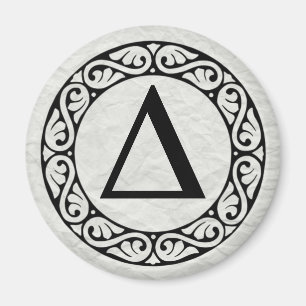 Delta i Alphabet Brev Magnet