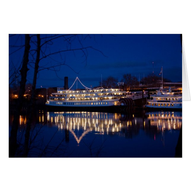 Delta Kung nattetid - Sacramento, CA Hälsningskort (Framsidan Horizontal)