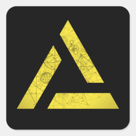 Delta - Math Symbols Fyrkantigt Klistermärke