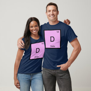 Delta Namn kemi Inslag Periodiska Bord Tee Shirt