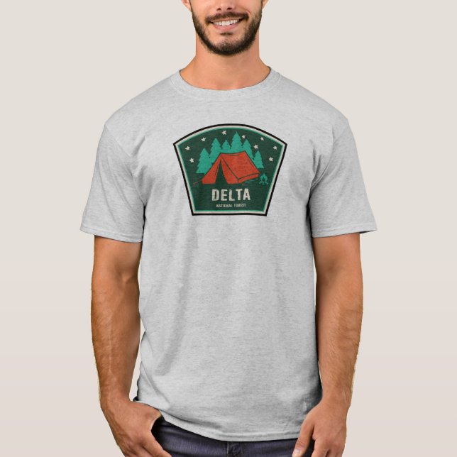 Delta National Forest Camping T Shirt (Framsida)