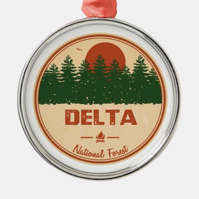 Delta National Forest Julgransprydnad Metall (Framsidan)