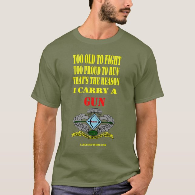 DELTA RAIDERS, FÖR GAMMAL ATT KÄMPA, FÖR STOLT MOT T SHIRT (Framsida)