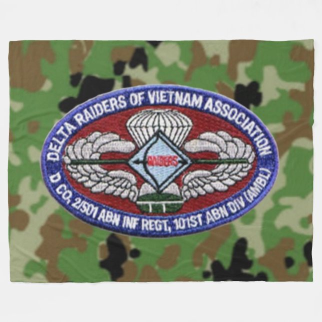 DELTA RAIDERS of VIETNAM ASSOCIATION (2) Fleecefilt (Framsidan (Horisontell))