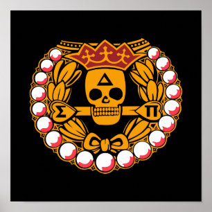 Delta Sigma Pi Dödskalle-märke Poster