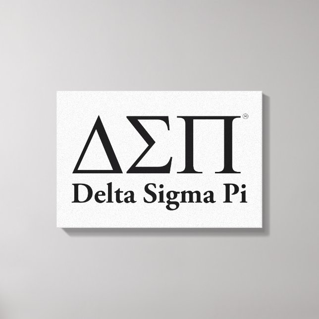 Delta Sigma Pi Klassiska Logotyp Canvastryck (Framsida)