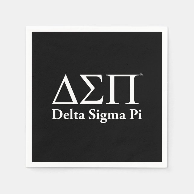Delta Sigma Pi Klassiska Logotyp Pappersservett (Framsidan)