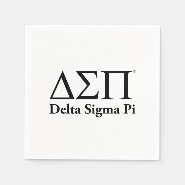 Delta Sigma Pi Klassiska Logotyp Pappersservett (Framsidan)