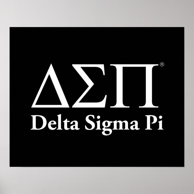 Delta Sigma Pi Klassiska Logotyp Poster (Framsidan)