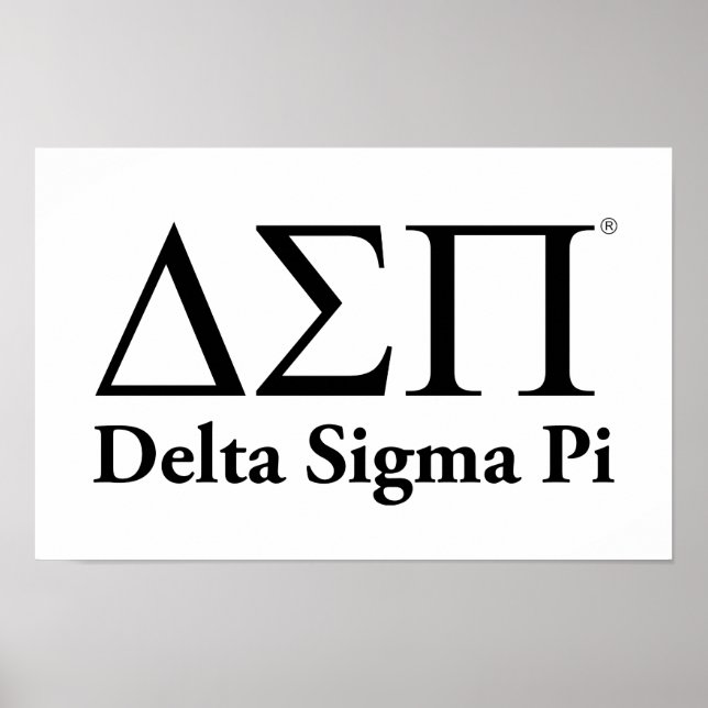 Delta Sigma Pi Klassiska Logotyp Poster (Framsidan)