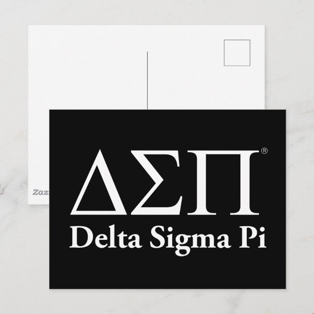 Delta Sigma Pi Klassiska Logotyp Vykort (Fram/baksida)