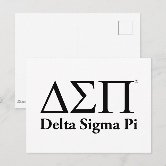 Delta Sigma Pi Klassiska Logotypen Vykort (Fram/baksida)