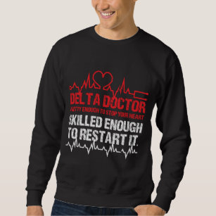 Deltadoktorskjorta för läkarekvinnoförening lång ärmad tröja