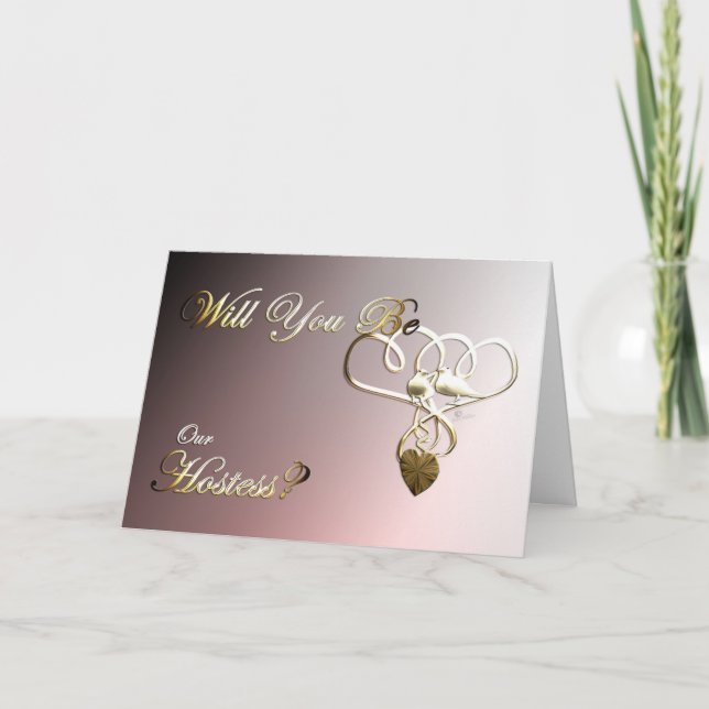 Deltagande i bröllop Värdinna inbjudan (Framsida)