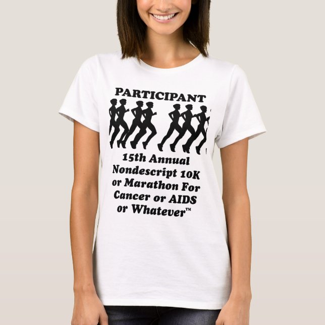 Deltagarens Nondescript 10K Maraton T-Shirt (Framsida)