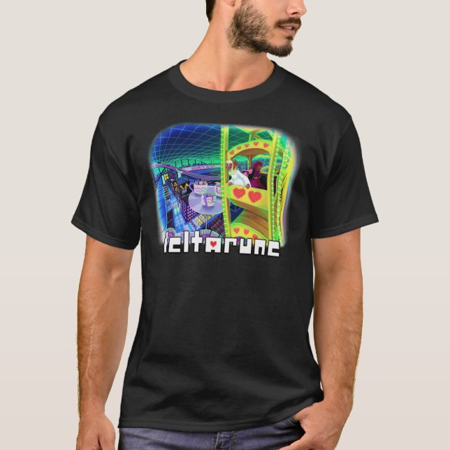 DELTARUNE Kapitel 2 Cyber World Ferris Wheel Class T Shirt (Framsida)