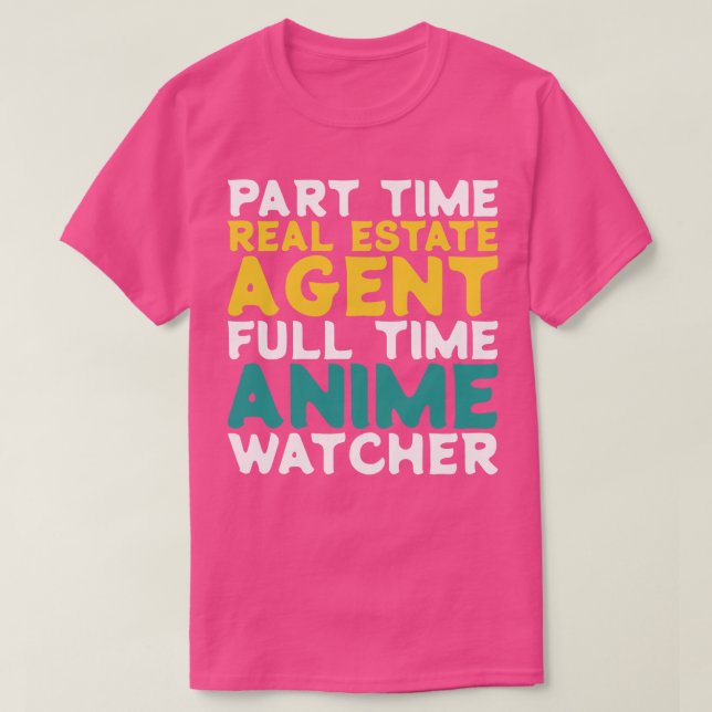 Deltid realtid Gods Agent Fullt Time Watcher T Shirt (Design framsida)