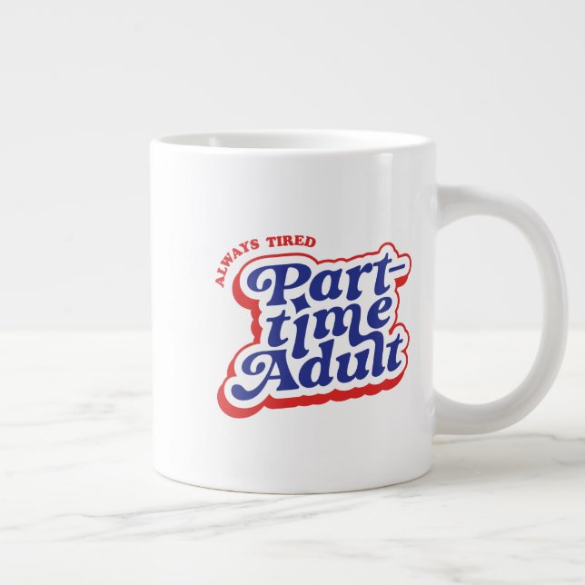 Deltids vuxen jumbo mugg (Höger)