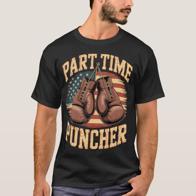 Deltidsboxningshandskor För T Shirt (Framsida)