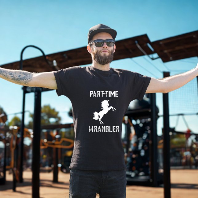 Deltidsnämnd Unicorn Wrangler - Quirky Funny Fanta T Shirt (Skapare uppladdad)