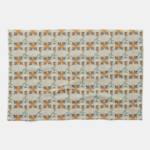 Deltplattan Repro Traditional Gult Tulip Delft Til Kökshandduk