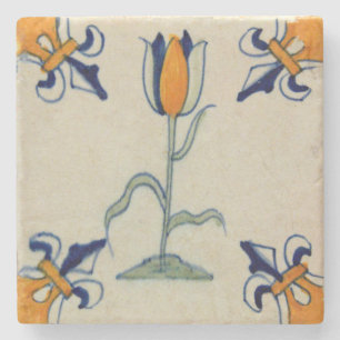 Deltplattan Repro Traditional Gult Tulip Delft Til Stenunderlägg