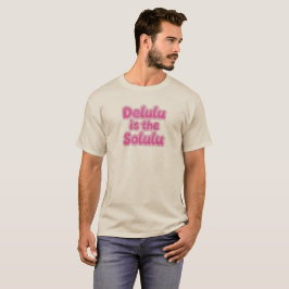 Delulu är den Solulu Rosa Glitter T-Shirt | Rolig