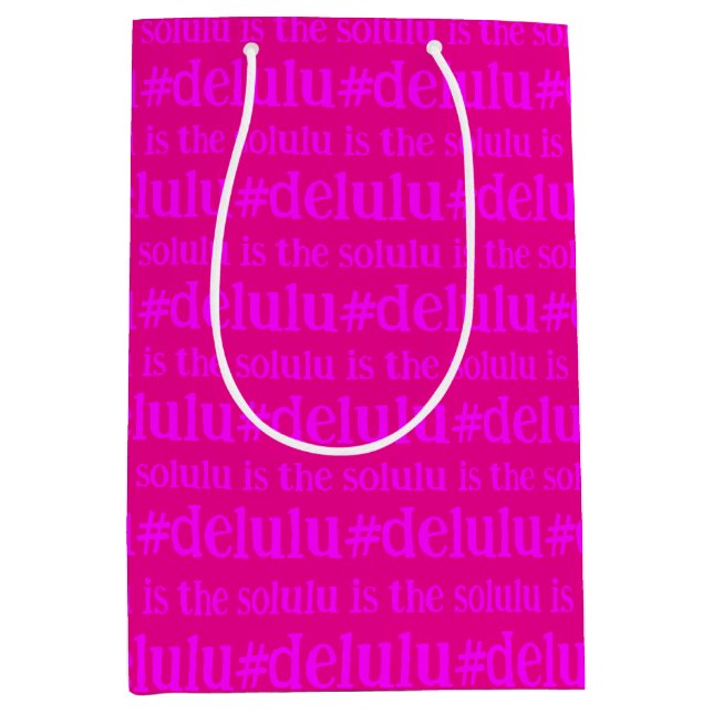 #Delulu är Solulu-Shock rosa Magenta (Framsidan)
