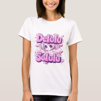 Delulu är Solulu T-Shirt - Kawaii Y2K Anime Gi