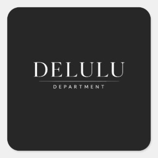 Delulu Department Streetwear Falskt Varumärke Este Fyrkantigt Klistermärke