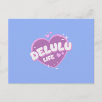 Delulu Livet Inbjudan Vykort