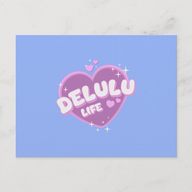 Delulu Livet Inbjudan Vykort (Framsida)