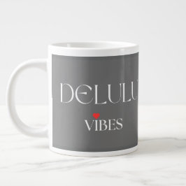 Delulu stämningar, sött flickaktigt present till h jumbo mugg